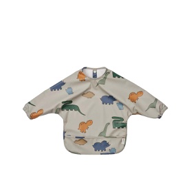 [KDLW48300] Merle Cape Bib, Dinosaurs / Mist